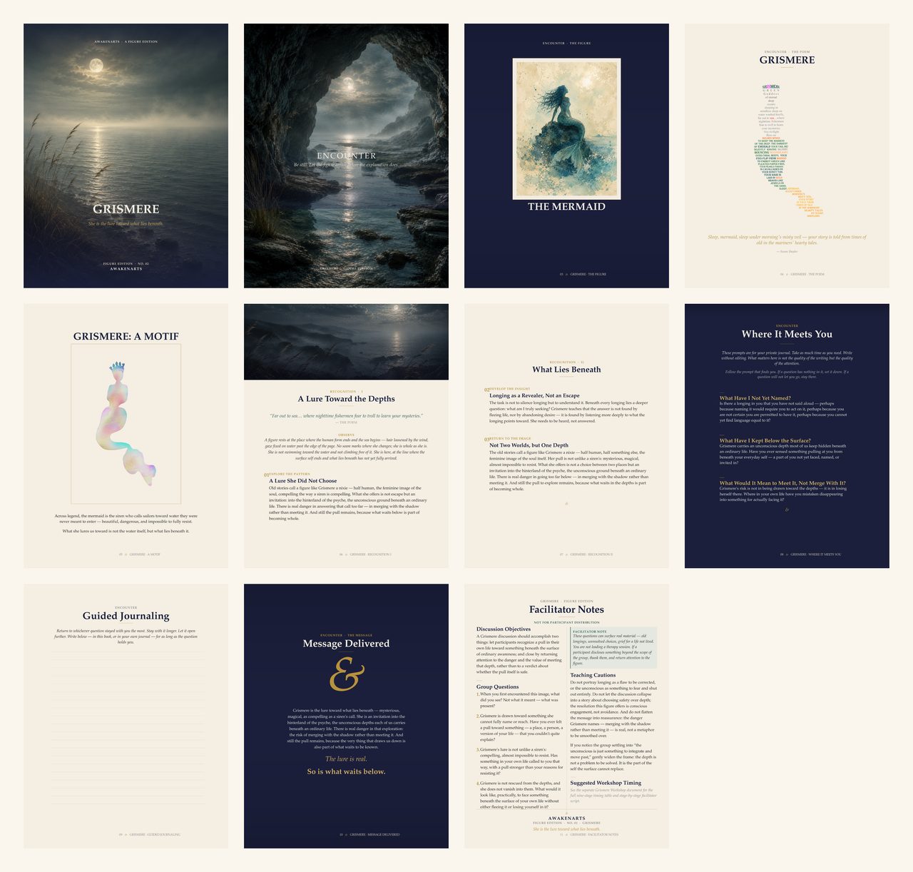 Contact sheet preview of all eleven pages of the Grismere Figure Edition