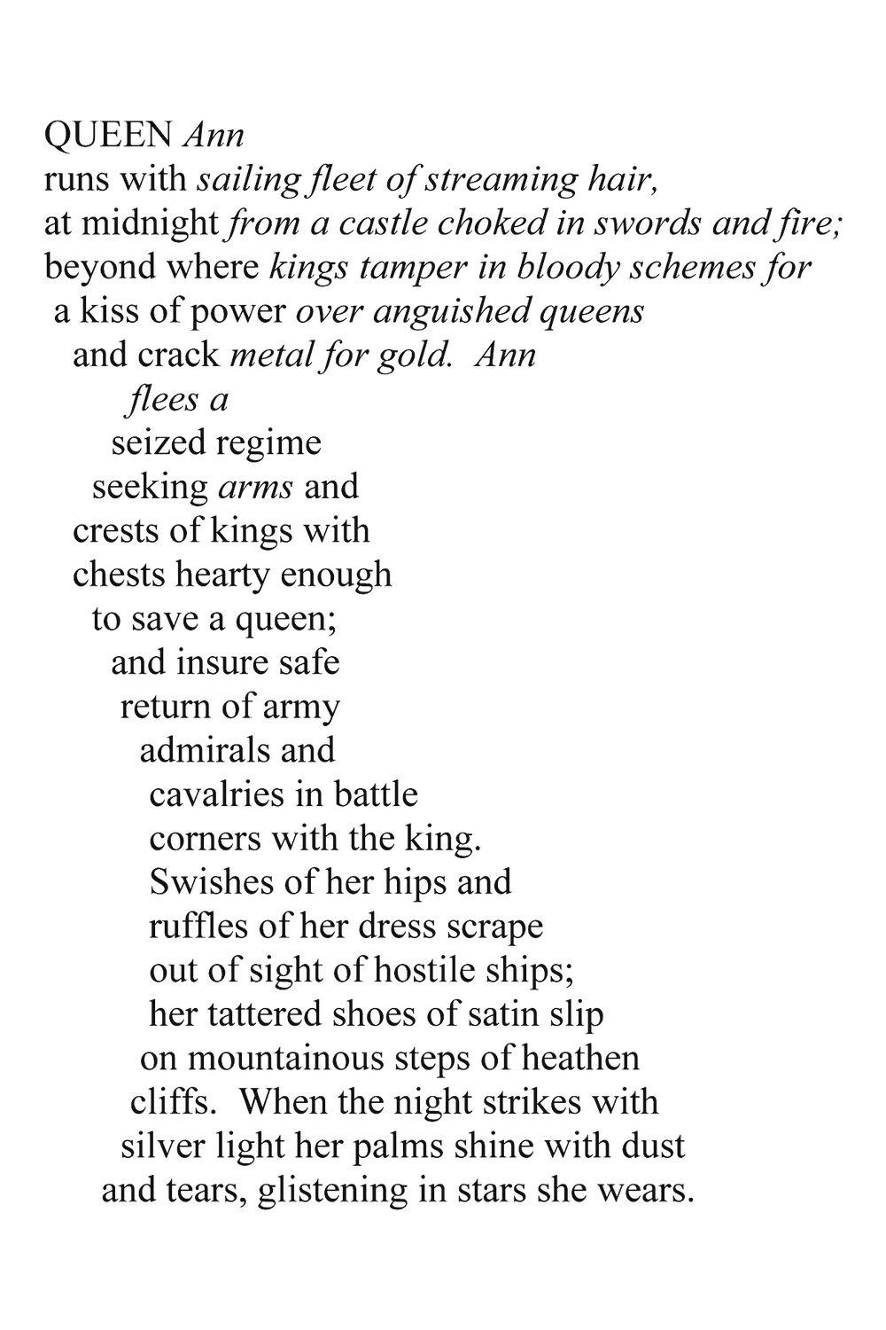 Queen Ann — a glimpse of the concrete-poetry form behind the figure