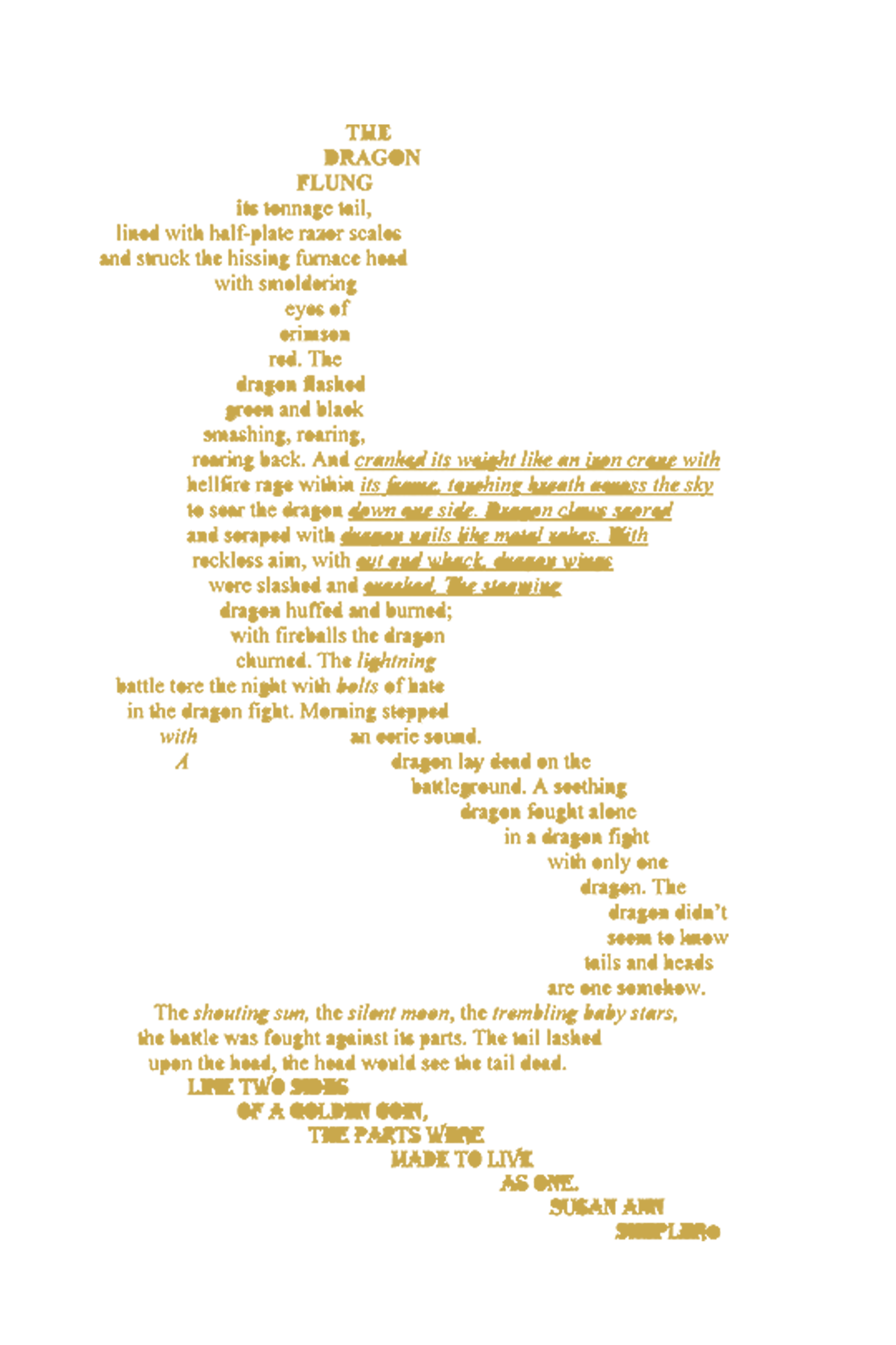 The Dragon — concrete-poetry form